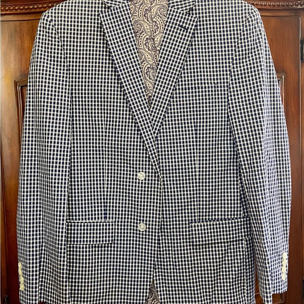 Lauren Ralph Lauren Black and White Plaid Blazer